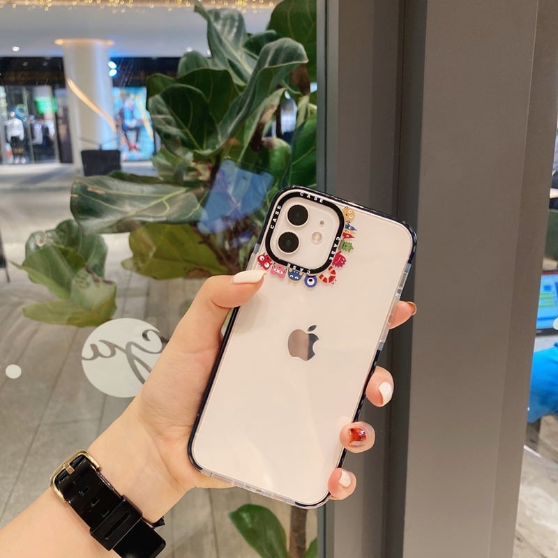Transparent Cartoon Little Monster Phone Case Axl White / IPhone X