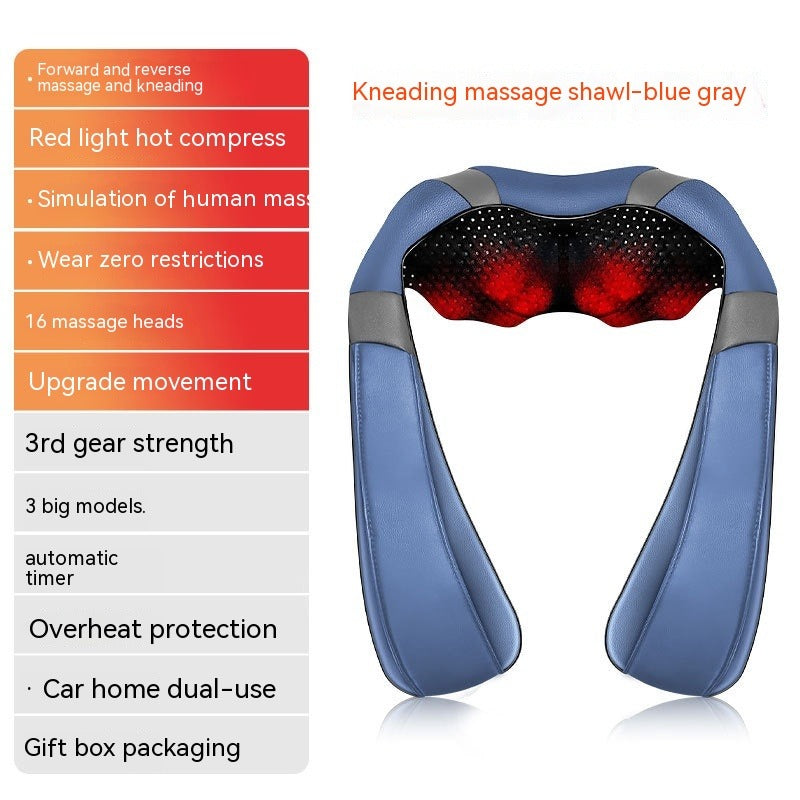 Electric Waist & Back Hot Compress Kneading Massager